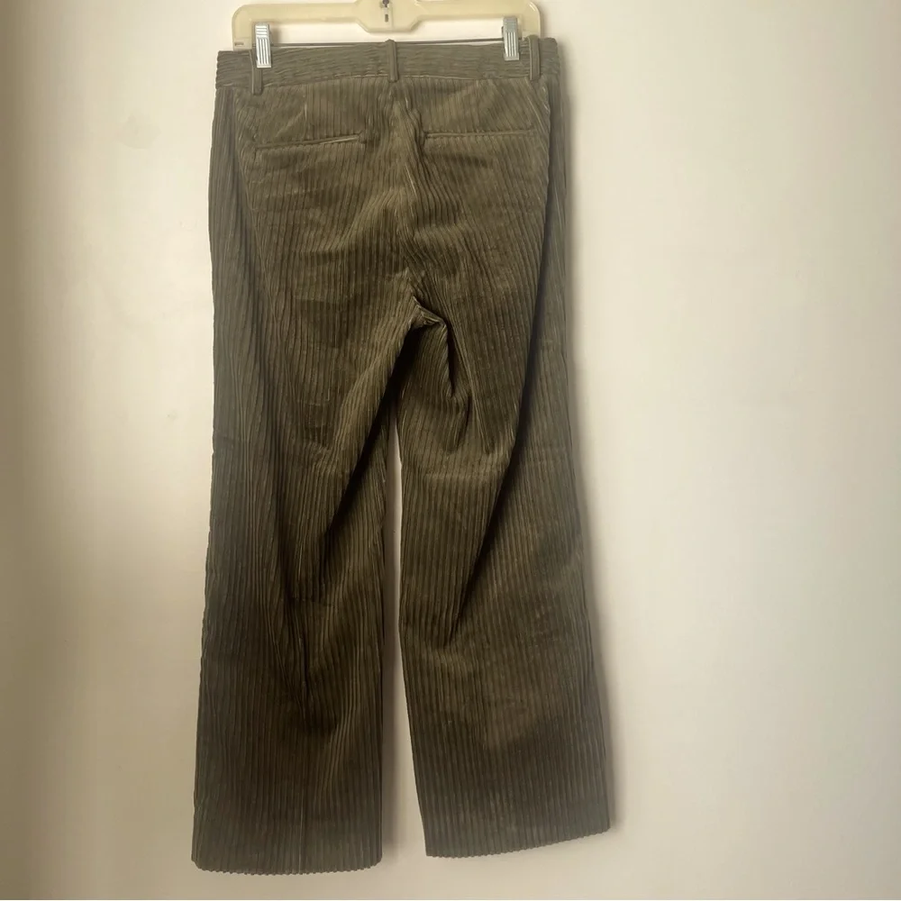 J.Crew Olive Green Wide Leg Corduroy Cropped Pants 6 - Picture 5 of 5